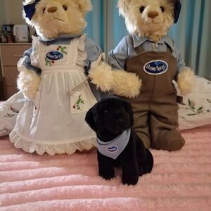 Ocean Spray Teddy Bear Set with Black Dog